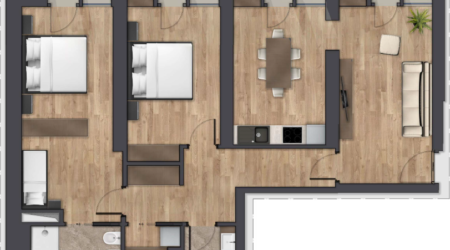 Appartamento con terrazzo di nuova ristrutturazione - Gressoney Saint Jean